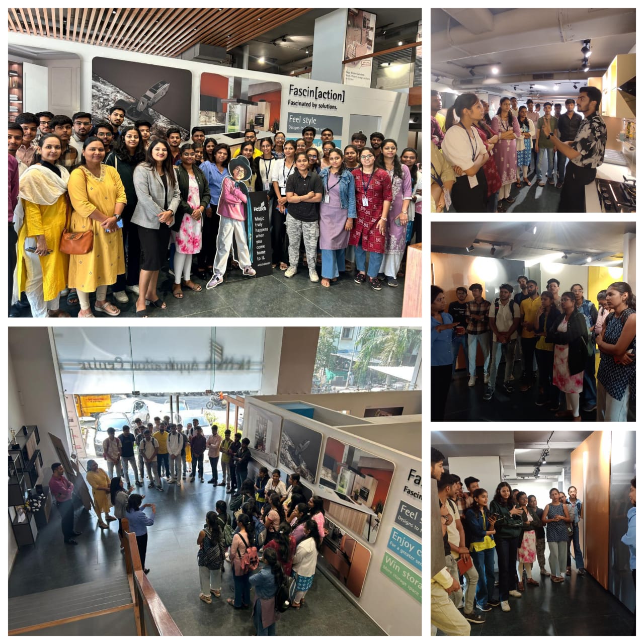 To explore various hardware modular fittings used in InteriorsMMSID arranged a visit to Hettich Experience center at AundhPune